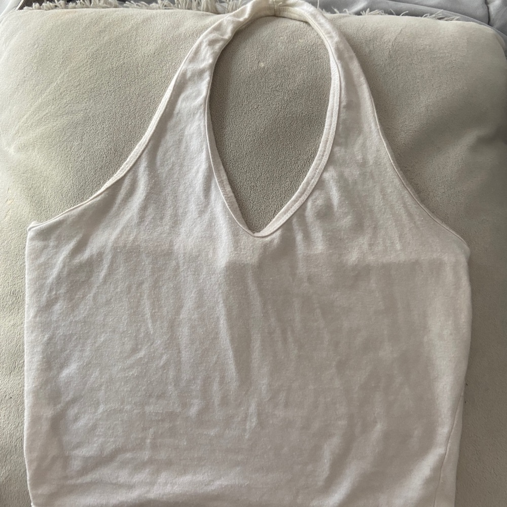 White halter top
